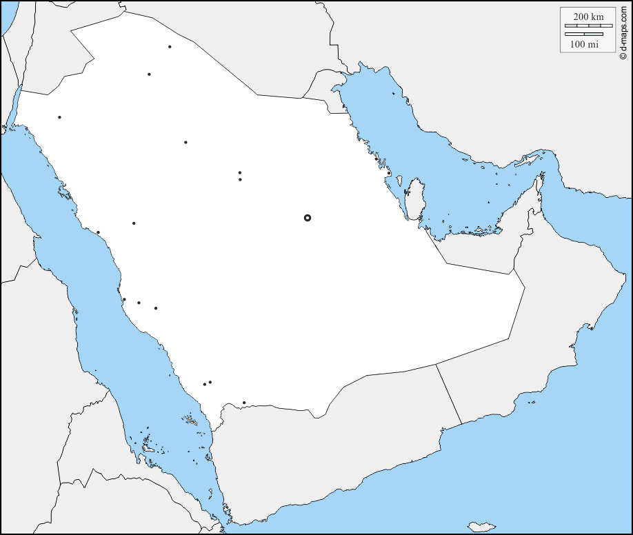 خريطة السعودية الصماء