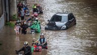 آثار الفيضانات في قارة آسيا